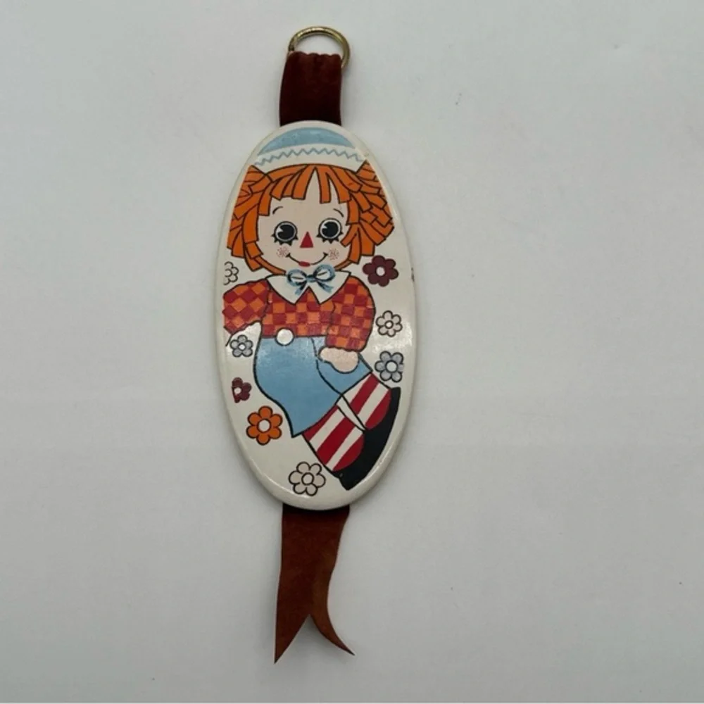 Vintage Raggedy Ann & Andy Wall Plaques Enesco‎ 1970's Ceramic 6 Inches